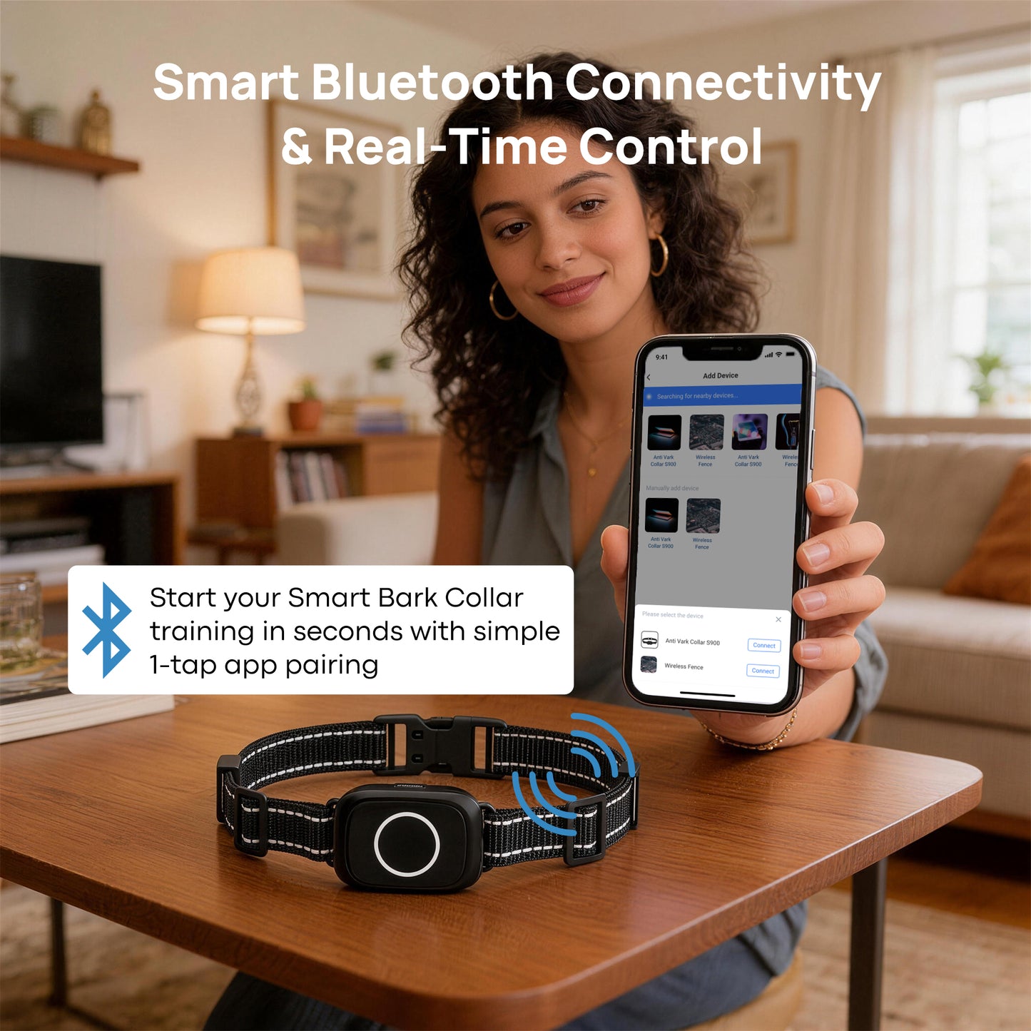 PawGuard PG900 Smart Anti-Bark Collar with App