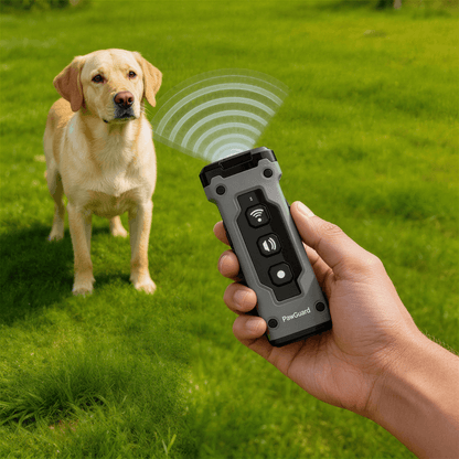 PawGuard PG120 Ultrasonic Dog Deterrent - Anti-Bark & Training Device with LED Light